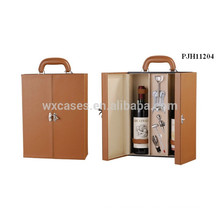 high quality leather wine case for 2 bottles from professional manufacturer